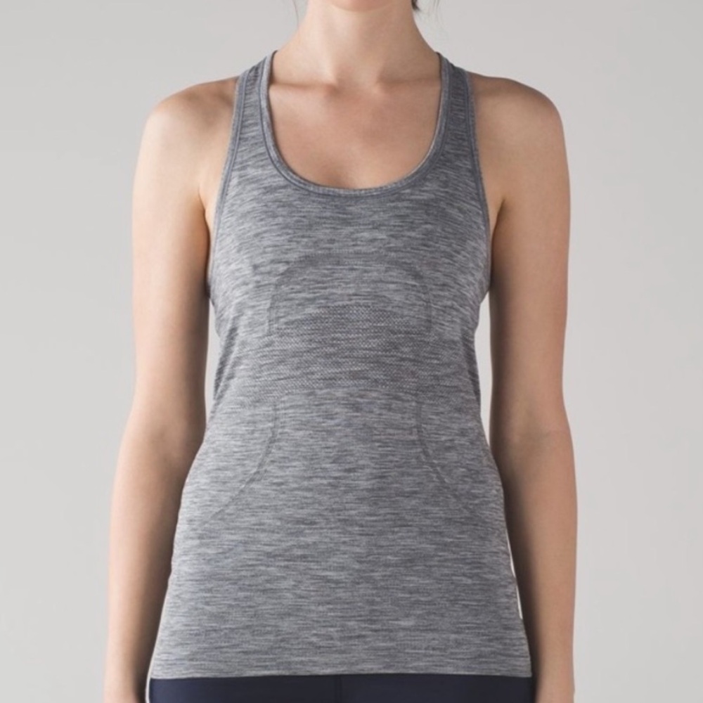 Lululemon Swiftly Tech Racerback Slate/White Like… - image 1